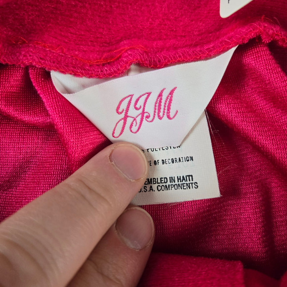 80s Vintage Bright Pink Button Down Long Robe Loungewear Sleepwear Size 20W - Picture 10 of 14